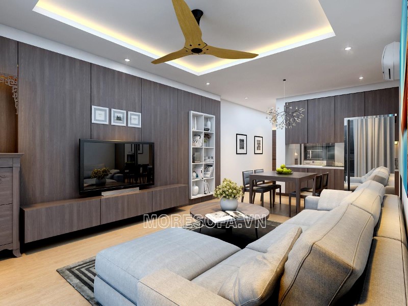 Ghế sofa góc nỉ hiện đại đẹp